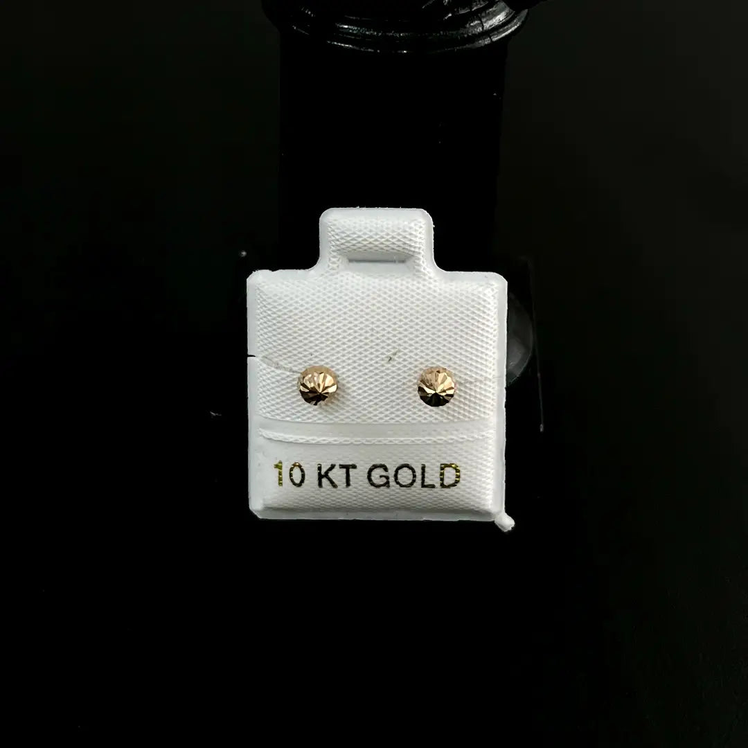 Aretes de Oro de 10 KT en Forma de Sol - Studs Minimalistas