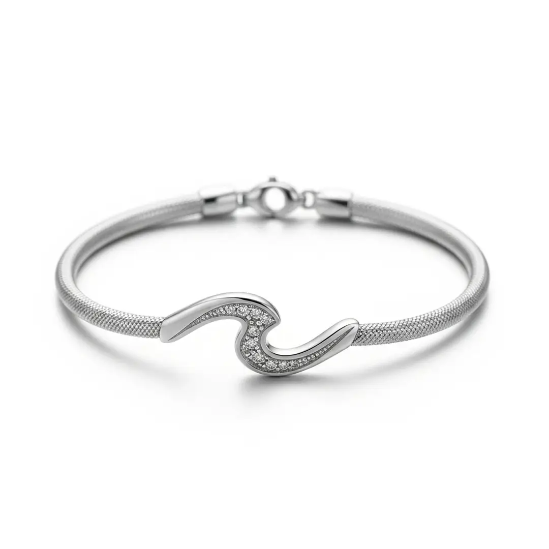 Pulsera "Onda Serene" de Plata Esterlina